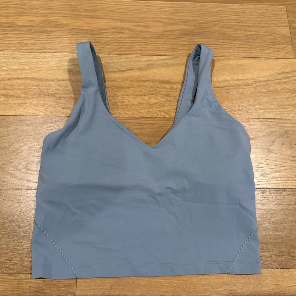 lululemon athletica Gray V‑Neck Tank Bra